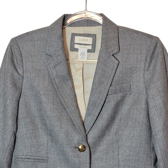 J.Crew Schoolboy Wool Blazer Gray Single Breasted Tailored Classic Office Chic 6 - Picture 3 of 16